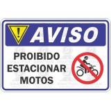 Proibido estacionar motos 